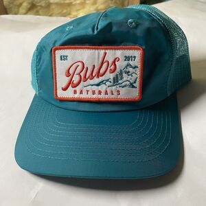 Bubs Naturals Trucker Hat Teal Green Mesh Logo Patch